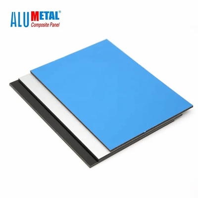 blu bianco del metallo ACP di 2mm dello strato di lucentezza di Alumetal del nero composito esteriore decorativo del pannello