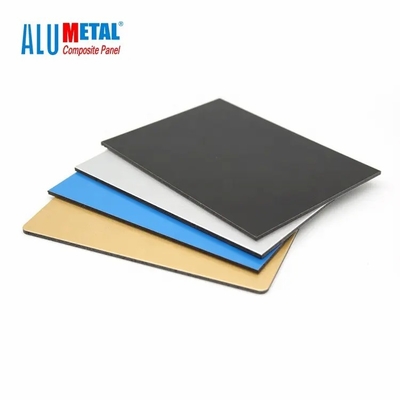 blu bianco del metallo ACP di 2mm dello strato di lucentezza di Alumetal del nero composito esteriore decorativo del pannello