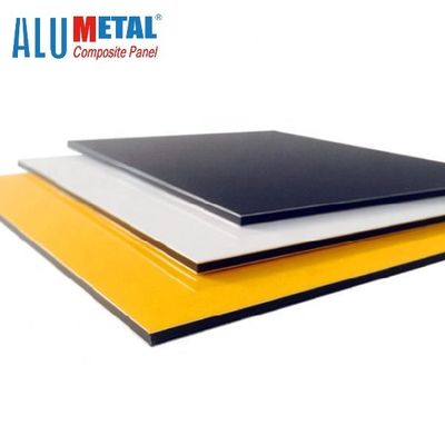 Il PE composito di alluminio stimato del pannello del fuoco di 0.4MM 1250mm ha dipinto lo strato nero AA3003 ACP
