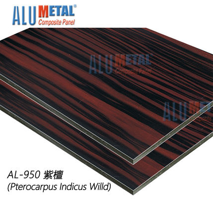 il pannello composito di alluminio di legno di superficie nano ACP di 1220X2440mm riveste 10mm esteriore