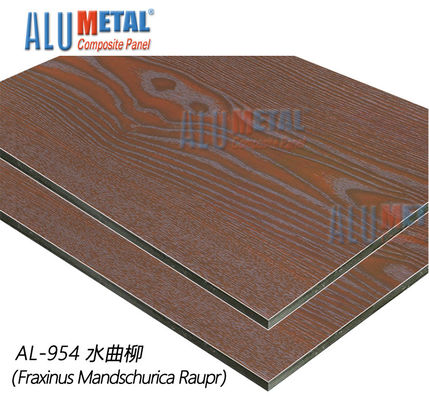 il pannello composito di alluminio di legno di superficie nano ACP di 1220X2440mm riveste 10mm esteriore