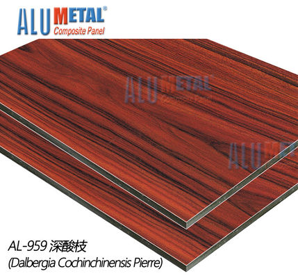 0.06mm hanno dipinto il pannello di alluminio rivestito 1250mm dello strato 4mm Acm dell'interno per la villa