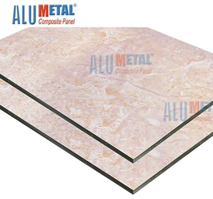 2440mm hanno anodizzato il pannello composito di alluminio di marmo ACP rivestono il piatto di alluminio 7mm bianco