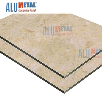 2440mm hanno anodizzato il pannello composito di alluminio di marmo ACP rivestono il piatto di alluminio 7mm bianco
