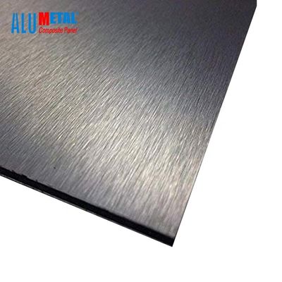 Il tetto adesivo di alluminio spazzolato ondulato dello strato ACP riveste il LDPE di pannelli di 1000mm 6mm