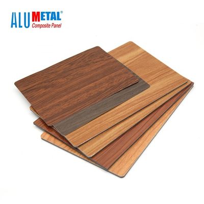 strato di alluminio FEVE della parete di separazione del pannello composito di alluminio di legno 5800mm di 4mm