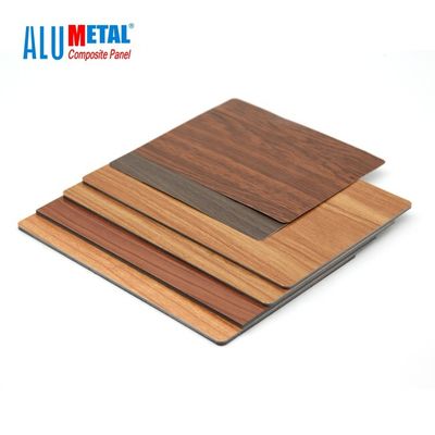 strato di alluminio FEVE della parete di separazione del pannello composito di alluminio di legno 5800mm di 4mm