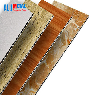 l'esterno 3D ha perforato il pannello composito di alluminio ondulato di alluminio 8mm del pannello ACM di 1220mm