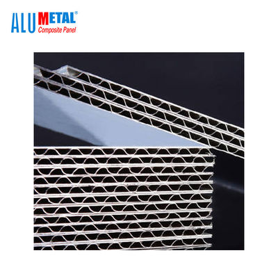 Il materiale ondulato di alluminio riveste il rivestimento di pannelli del rivestimento PVDF di 1220X2440MM ACP