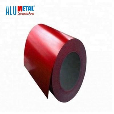 Il PVC di alluminio rivestito 8011 2500MM colorato della bobina ha ricoperto la bobina di alluminio 0.06MM della disposizione