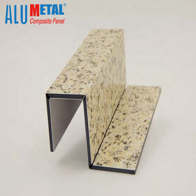 rivestimento di legno composito di alluminio di marmo di esterno del grano ACP del pannello AA1100 8mm di 5000mm