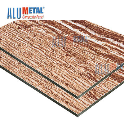 Rivestimento composito di alluminio 2440mm nani della parete dello strato ACP del pannello del PE del LDPE di marmo 0.70mm