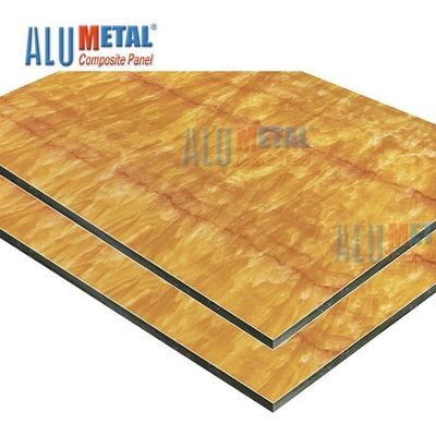 Odm composito di alluminio di marmo di plastica di legno 6mm del rivestimento della parete esterna del pannello di 0.08mm