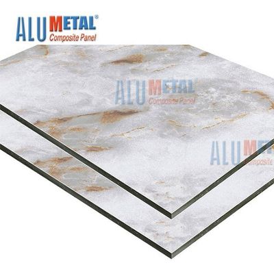 Rivestimento composito di alluminio 2440mm nani della parete dello strato ACP del pannello del PE del LDPE di marmo 0.70mm