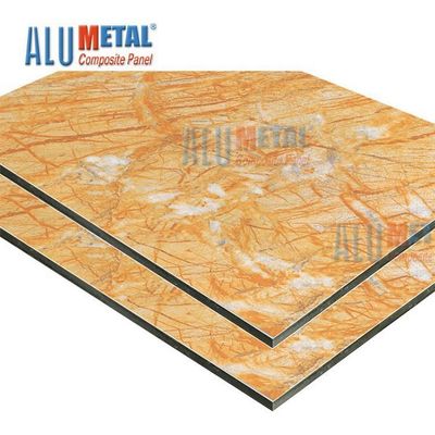 Rivestimento composito di alluminio 2440mm nani della parete dello strato ACP del pannello del PE del LDPE di marmo 0.70mm